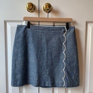 Women’s JCrew Scalloped Detail Skirt